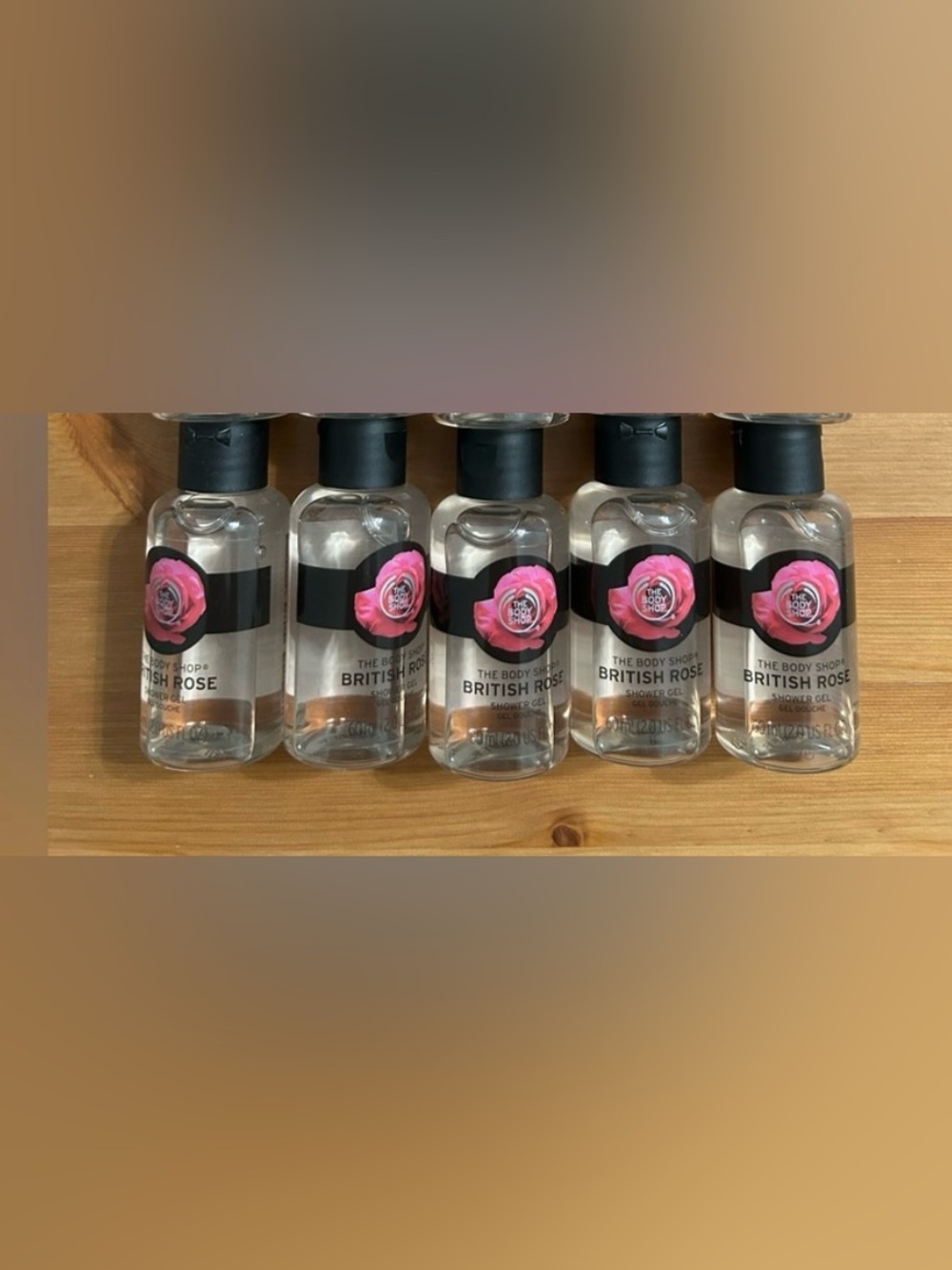 The Body Shop British Rose shower gel set of 5 (60ml each) travel size